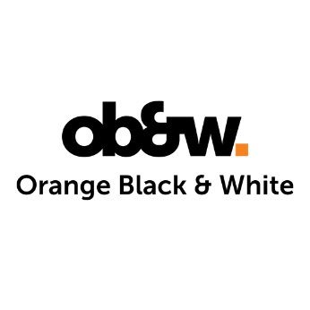 Orange Black and White